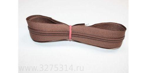 Молния метраж спираль тип.7 светло Коричнев (упаковка 10 метров). Артикул 0-2-1